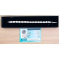 Tennis Bracelet 6mm Round SONA Diamond **Certified**  VVSI/D Plated in Platinum