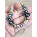Pandora  Clasp  Chain Bracelet with Charms