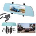 LCD DVR Mirror Dash Cam Rear View Mirror Camera 170° Wide Angle Dual Lens Driving Recorder