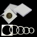 Coin Holder Transparent Plastic Coin Collecting Box Case For 20-40mm Coins