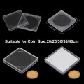 Coin Holder Transparent Plastic Coin Collecting Box Case For 20-40mm Coins