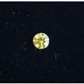 0.28Cts  DIAMOND  ROUND SI3 GOLDEN YELLOW NATURAL **CERTIFIED**