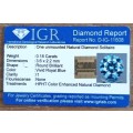 0.18cts.  Round Cut Vivid Royal Blue Loose Natural Diamond**CERTIFIED**
