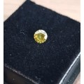 0.24cts  Round Cut  Intense Yellow Colour I1 Loose Natural Diamond CERTIFIED