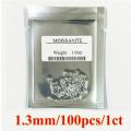 Moissanites  1.3mm D / VVS1  1.00ct **100Pieces** Small Size Stones Loose