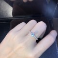 1Ct Ring Delysia King Women Trendy Shiny Crystal Ring Simplicity Elegant