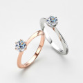 1.00 Carat Moissanite VVSI/D Engagement Ring in Yellow Gold or Rose Gold  **GRA Certified**