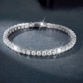 Moissanite 3mm Tennis Bracelets 100% 925 Sterling Silver Set in Sterling Silver **Certified*