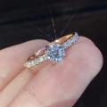 1Ct Ring Delysia King Rose Gold Trendy Shiny Crystal