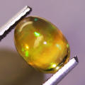 0.72Ct. Opal Oval Cabochon Multi Colours Glittering Rainbow 3D! Ethiopian Natural