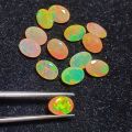 Opal Oval Cabochon 4x7mm Multi Colours Glittering Rainbow 3D! Ethiopian Natural