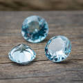 Baby Blue Topaz 1.40cts Round 7mm  Ravishing Colour and Full Fire! Brazil