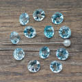 Baby Blue Topaz 1.59cts Round 7mm  Ravishing Colour and Full Fire! Brazil