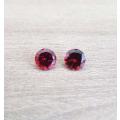 2.30Ct. Rhodolite Garnet Round Pair**Top Red**