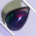 1.26Ct.  Opal Pear Cabochon Multi Colours Glittering Rainbow 3D! Ethiopian Natural