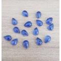 Purplish Blue Tanzanite 1Pcs Pear Cabochon 7x5MM. Ravishing Colour & Full Fire!