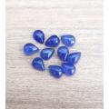 Purplish Blue Tanzanite 1Pcs Pear Cabochon 7x5MM. Ravishing Colour & Full Fire!