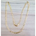 Necklace Figaro Link Chain  4mm/50cm-18ct Gold Plated