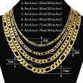 Necklace Figaro Link Chain  8mm/60cm-18ct Gold Plated