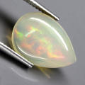 2.46Ct. Opal Oval Cabochon Multi Colours Glittering Rainbow 3D! Ethiopian Natural