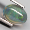 0.73Ct. Opal Oval Cabochon Multi Colours Glittering Rainbow 3D! Ethiopian Natural