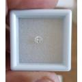 0.21Cts DIAMOND OVAL **CERTIFIED**SPARKLING  WHITE COLOR NATURAL