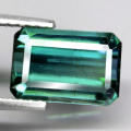 2.12Ct. Tourmaline Blue Green Emerald Cut Mozambique Gem Top Quality&Best Colour!