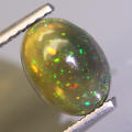 0.89Ct. Opal Oval Cabochon Multi Colours Glittering Rainbow 3D! Ethiopian Natural