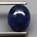 3.06Ct.  Sapphire Cornflower Blue Oval Cabochon Natural