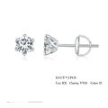 Moissanite Earrings  0.50ctw 925 Sterling Silver**GRA Certified**  VVSI/D Moissanite