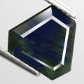4.64Ct.  Sapphire Blue Green Bi-Color Fancy Facet Thailand Amazing! Normal Heated
