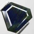 4.64Ct.  Sapphire Blue Green Bi-Color Fancy Facet Thailand Amazing! Normal Heated