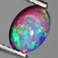 0.54Ct. Opal Oval Cabochon Best Gem Multi Colors Glittering Rainbow 3D Ethiopian