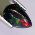 0.90Ct.  Opal Pear Cabochon  Multi Colours Glittering Rainbow 3D! Ethiopian Natural