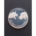 One Oz Plettenberg Bay Game reserve Protect our rhino silver medallion