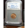 1953 Quarter Penny Sangs MS61