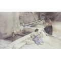 Russel Flint - Collecting water - A classic print from this Master artist! Low price, act fast