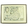 Map - Old print of England - A beautiful piece!  Stunning print - 62cm x 44cm. Bid now!