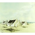 Grillis - Arniston cottages - A beautiful watercolor painting! - Low price, bid now!