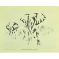 Clive Walker - Elephant - Beautiful! - Low price, bid now!!
