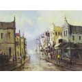 HG van Aswegen - Old District 6 street scene - A beautiful painting! Bid now!