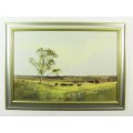 W Hendriks - Landscape with cattle and a large tree - A beautiful painting! Bid now!