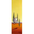 Nic van Rensburg - House in a landscape - Magnificent investment art!! - Bid now!! Free courier!