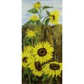 Sun flowers - A beautiful oil painting! Low price! Bid now!!