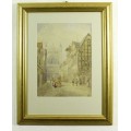City scenes - Signed WH - 1903 - A beautiful print! Low price! - Bid now!!