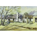 Mary Hulme - Van Rensburg`s Farm, Drakensberg - A beautiful painting!! Low price, bid now!!