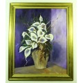 Vivienne Swanepoel - Still life flowers - Very large beauty!  99cm x 79cm ! - Bid now!!