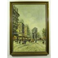 Parisian scene - A beautiful oil painting! Very low price! - Bid now!