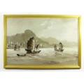 P Wong - Oriental boat scene - A beautiful oil painting! Very low price! - Bid now!
