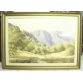 Thomas Hacking - Mountain scene - 120cm x 80cm! A beautiful painting! Bid now!!